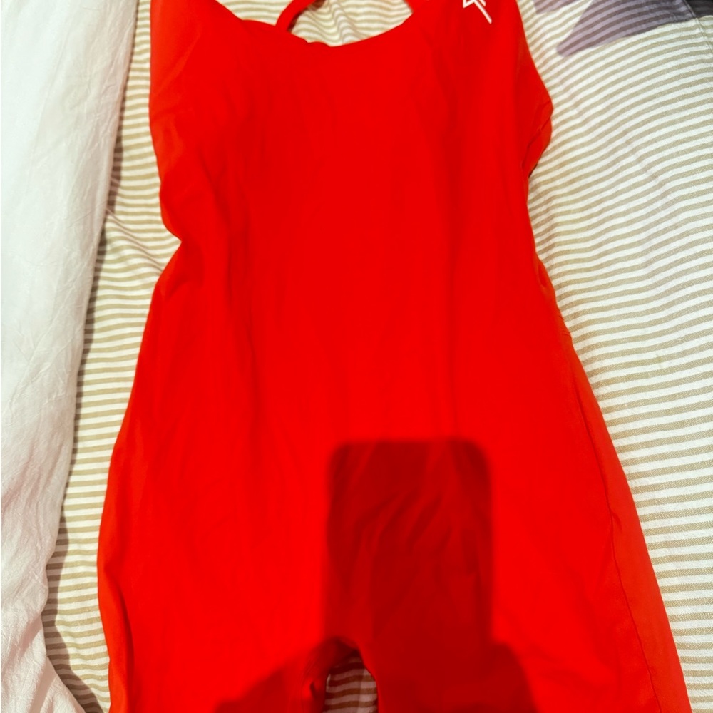 Oner Active Muscle Mommy Red Jumpsuit - Sz Large
